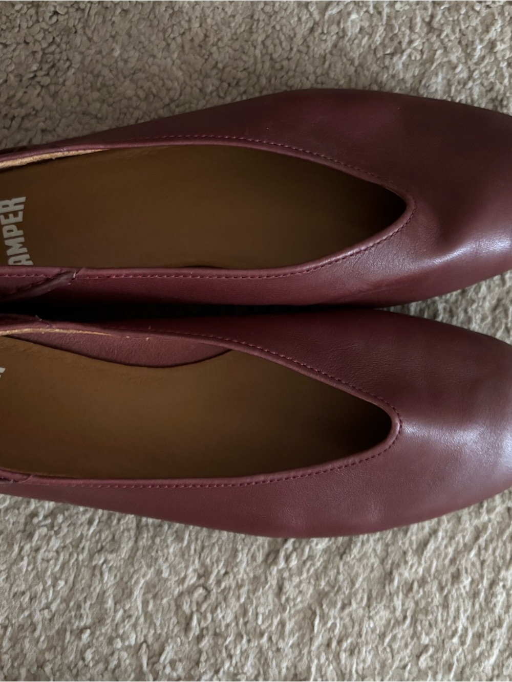 Camper Women's Ballet Flats in Wine - Picture 2 of 3
